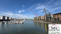 Hauptbild ToFa: bald frei - möblierte DG-Wohnung mit Blick auf den Rhein UND den Zollhafen, Rarität!